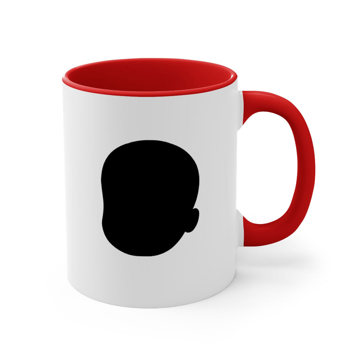 A stylish black boy 20# Mug featuring a glossy finish, colored handle, and interior, available in multiple colors and sizes.