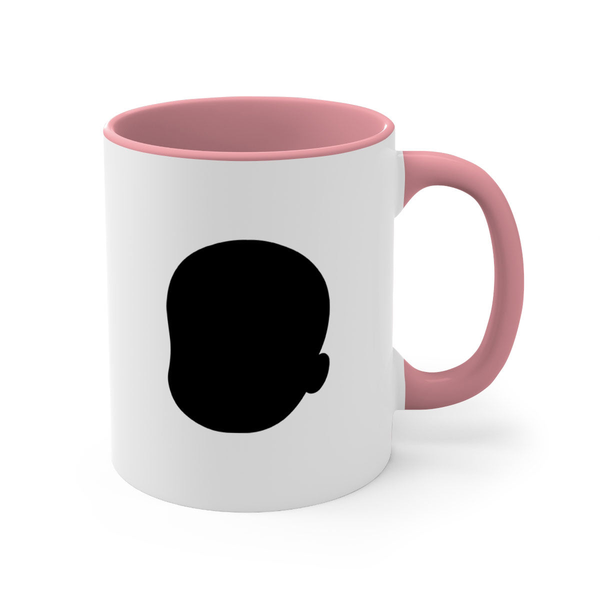 A stylish black boy 20# Mug featuring a glossy finish, colored handle, and interior, available in multiple colors and sizes.
