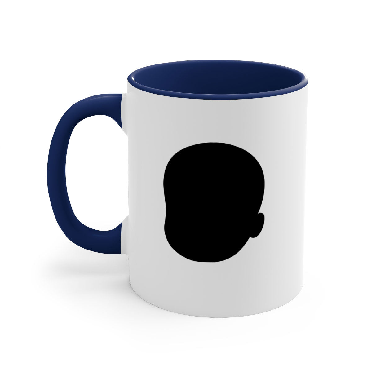 A stylish black boy 20# Mug featuring a glossy finish, colored handle, and interior, available in multiple colors and sizes.