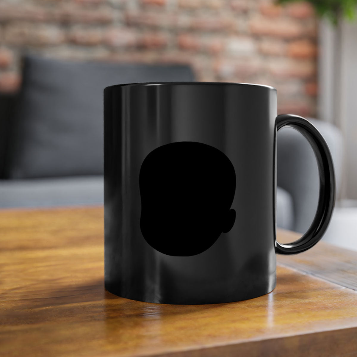 A stylish black boy 20# Mug featuring a glossy finish, colored handle, and interior, available in multiple colors and sizes.