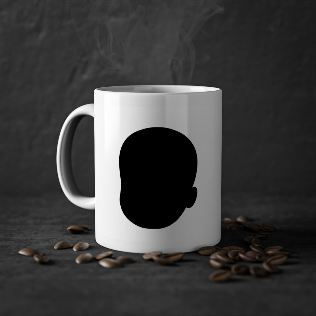 A stylish black boy 20# Mug featuring a glossy finish, colored handle, and interior, available in multiple colors and sizes.
