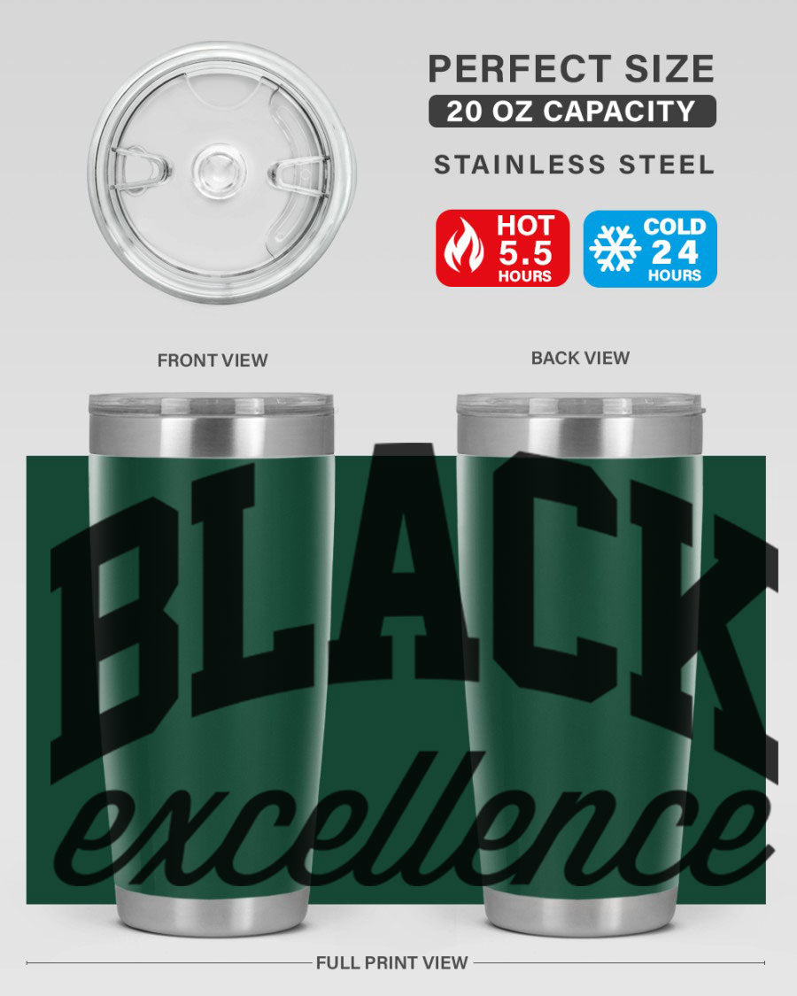 Black Excellence Cotton Tank featuring inspiring phrases, made from high-quality cotton, perfect for casual wear.