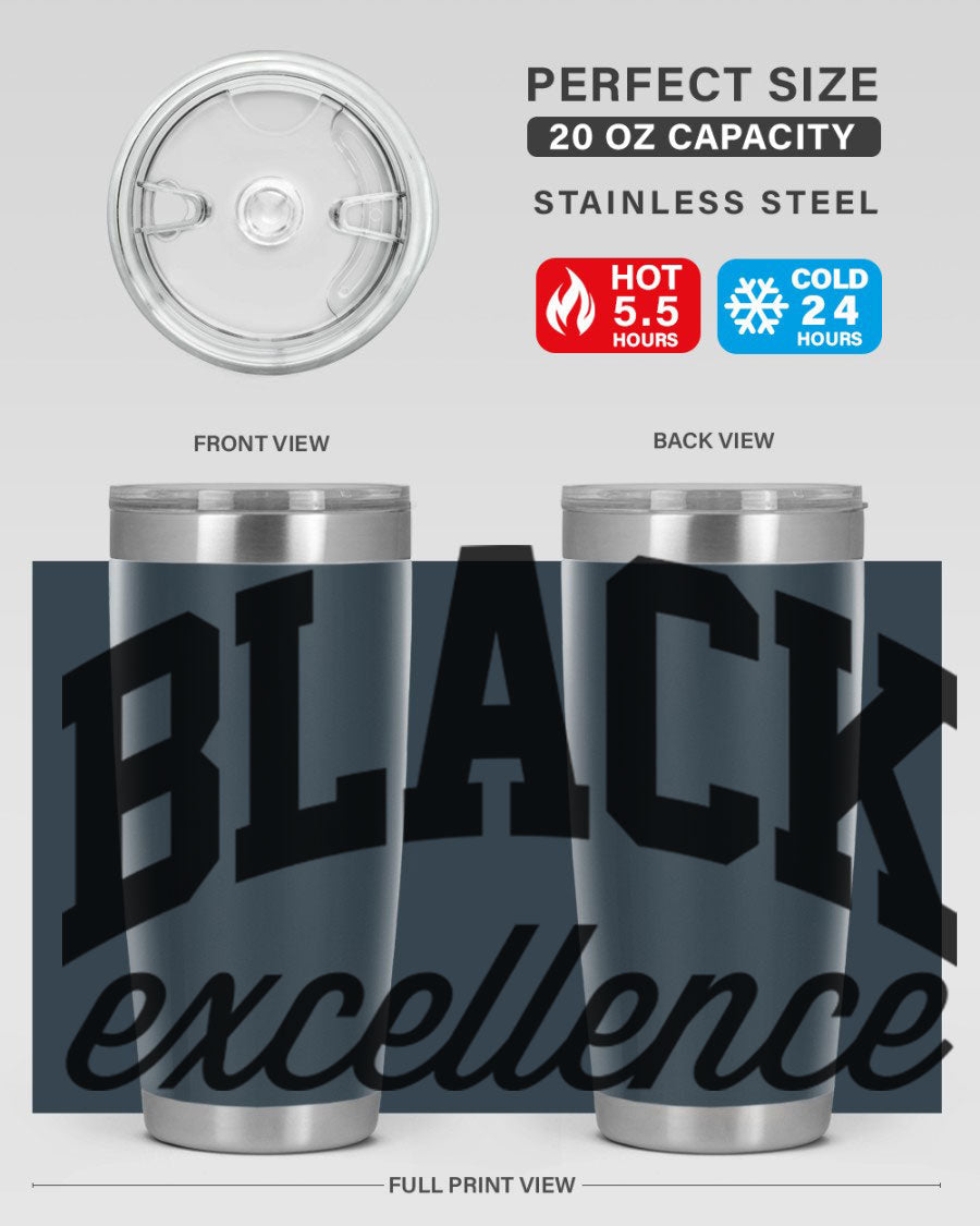 Black Excellence Cotton Tank featuring inspiring phrases, made from high-quality cotton, perfect for casual wear.