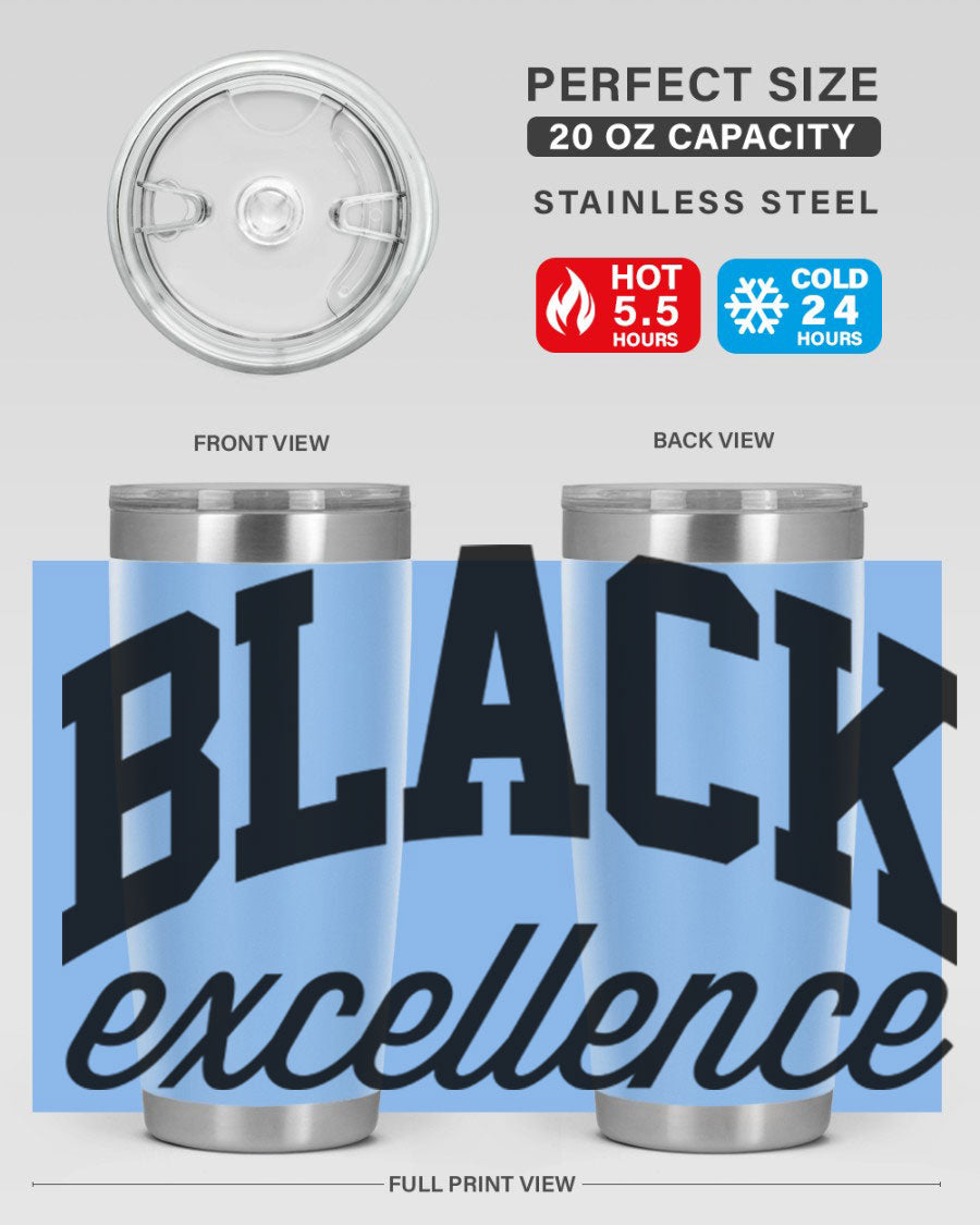 Black Excellence Cotton Tank featuring inspiring phrases, made from high-quality cotton, perfect for casual wear.