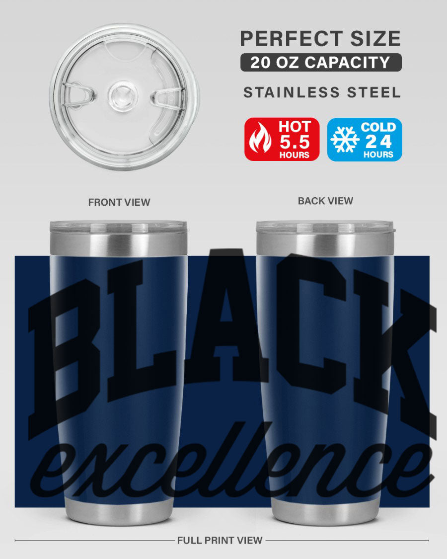 Black Excellence Cotton Tank featuring inspiring phrases, made from high-quality cotton, perfect for casual wear.