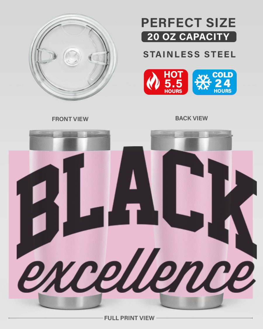 Black Excellence Cotton Tank featuring inspiring phrases, made from high-quality cotton, perfect for casual wear.