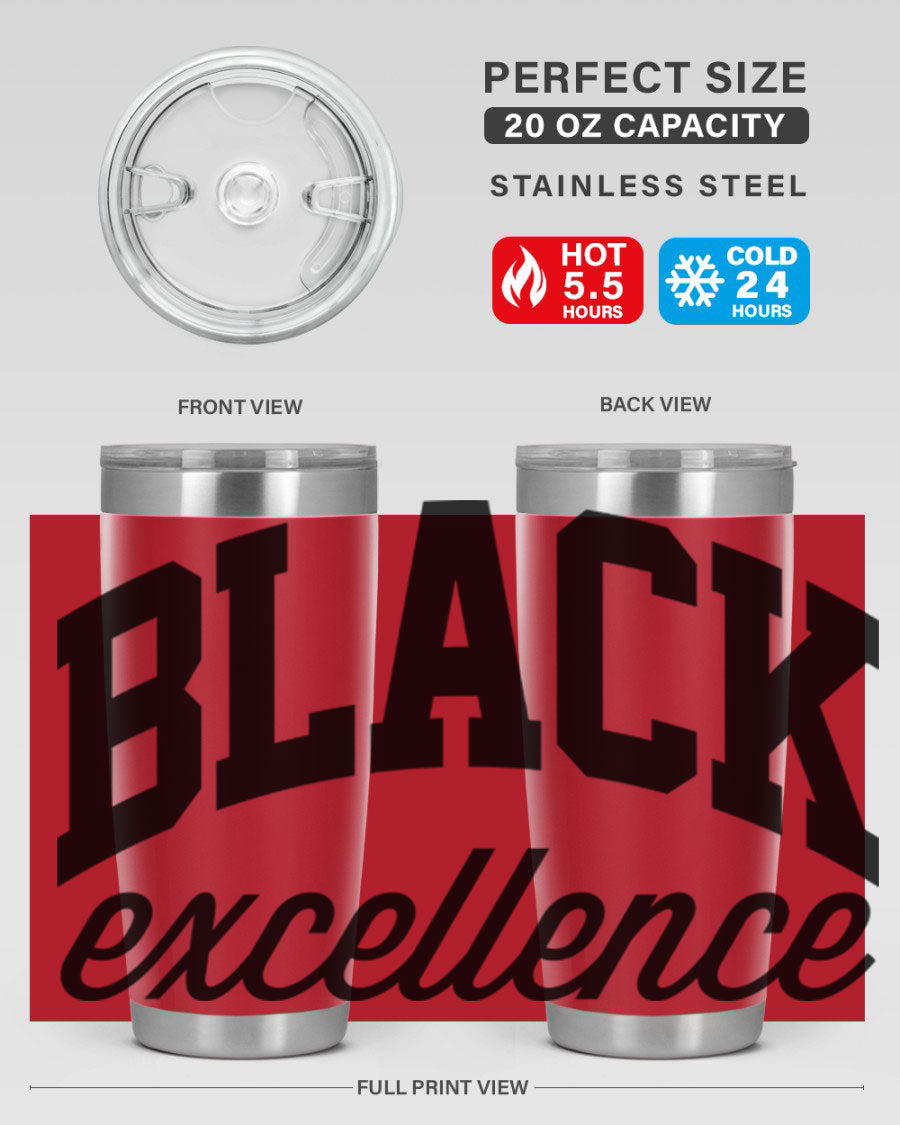 Black Excellence Cotton Tank featuring inspiring phrases, made from high-quality cotton, perfect for casual wear.