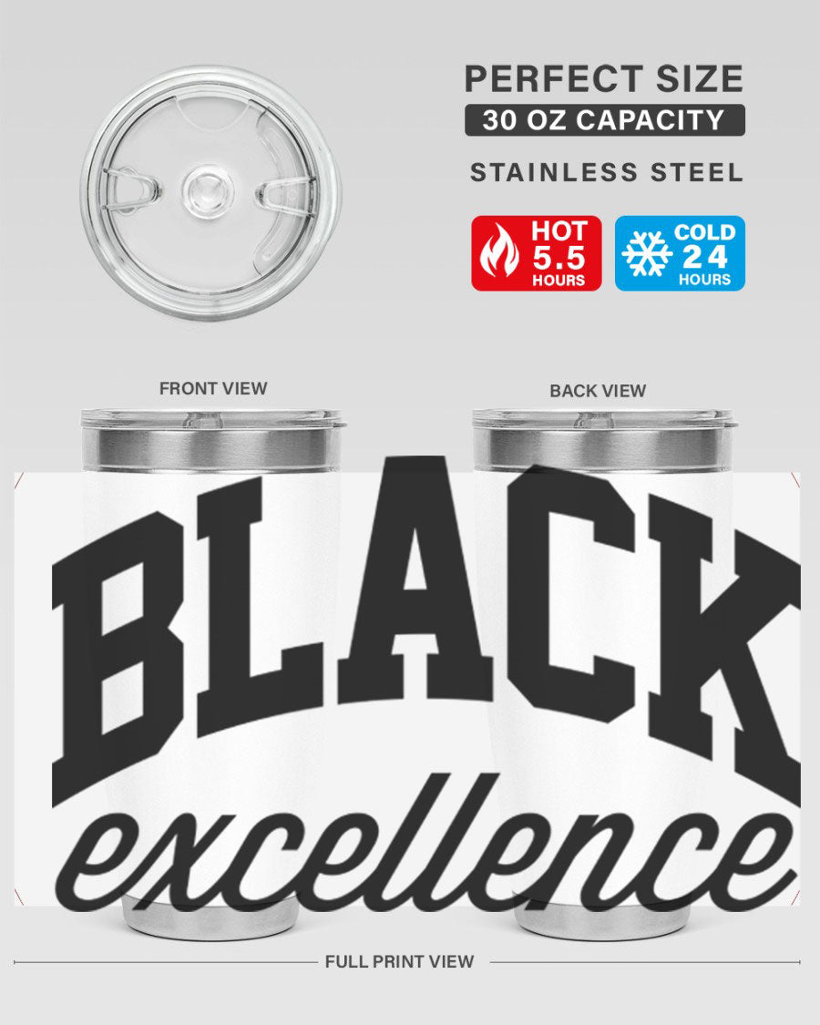 Black Excellence Cotton Tank featuring inspiring phrases, made from high-quality cotton, perfect for casual wear.