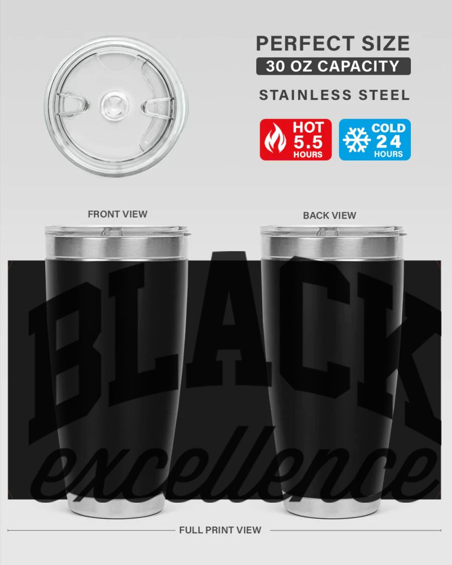 Black Excellence Cotton Tank featuring inspiring phrases, made from high-quality cotton, perfect for casual wear.