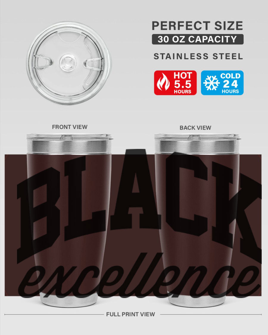 Black Excellence Cotton Tank featuring inspiring phrases, made from high-quality cotton, perfect for casual wear.