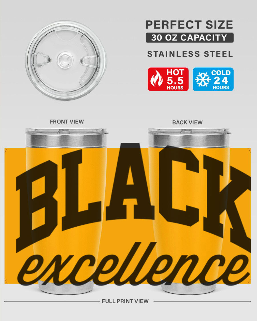 Black Excellence Cotton Tank featuring inspiring phrases, made from high-quality cotton, perfect for casual wear.