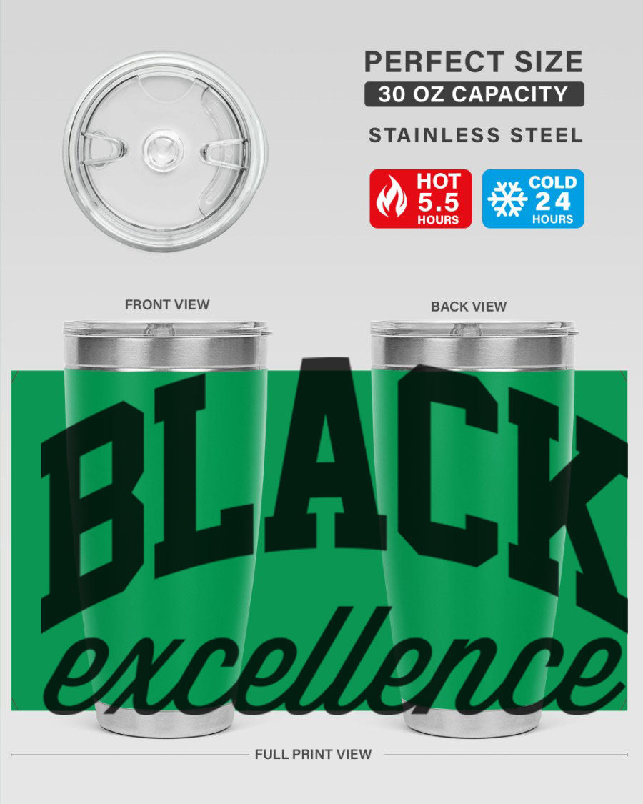 Black Excellence Cotton Tank featuring inspiring phrases, made from high-quality cotton, perfect for casual wear.