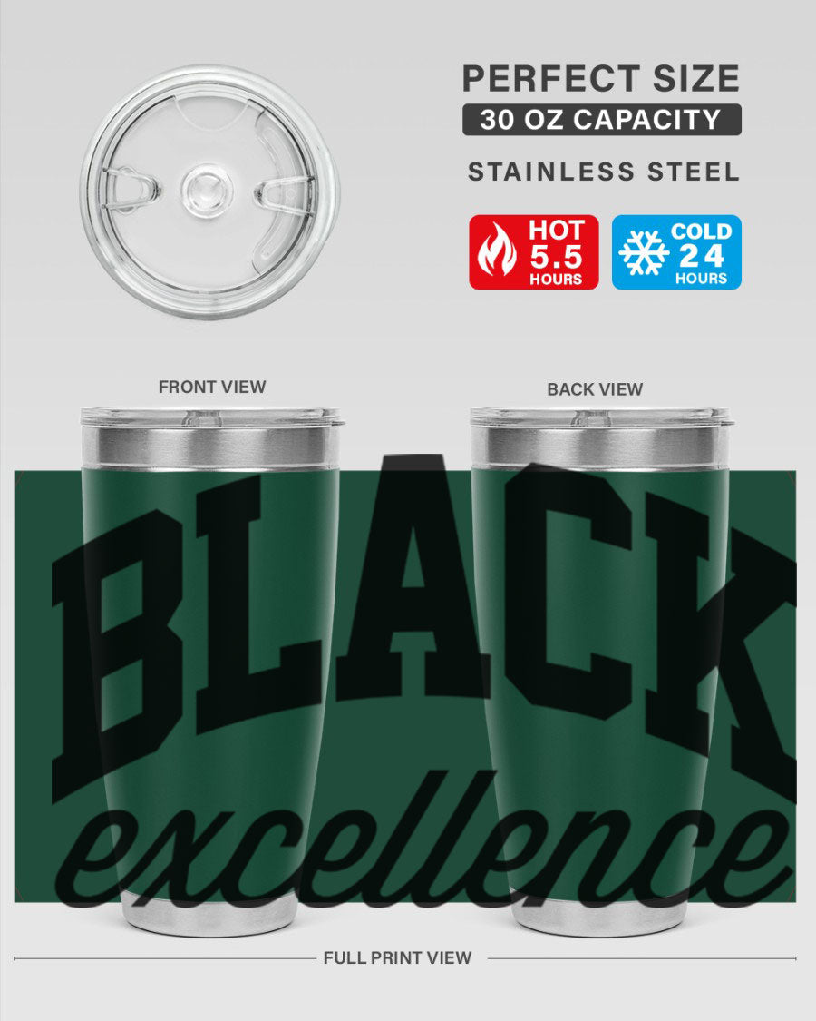 Black Excellence Cotton Tank featuring inspiring phrases, made from high-quality cotton, perfect for casual wear.