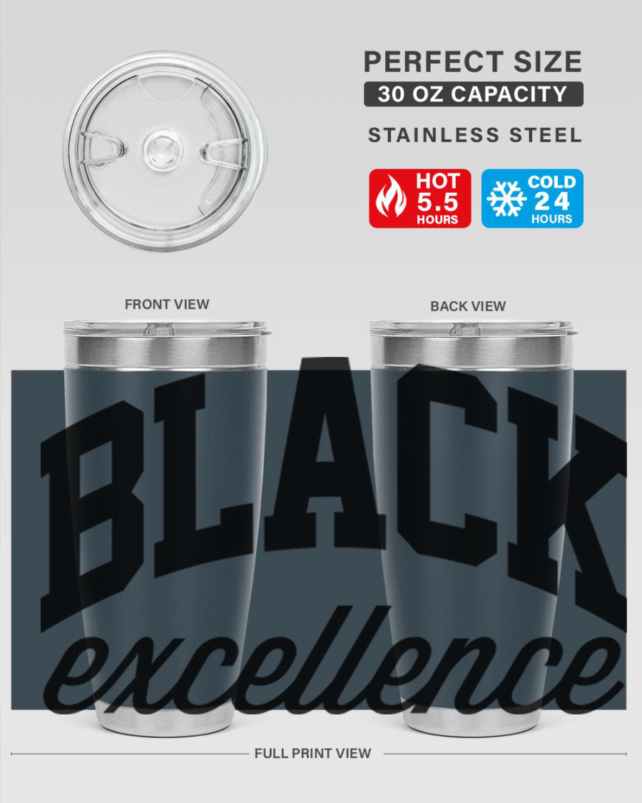 Black Excellence Cotton Tank featuring inspiring phrases, made from high-quality cotton, perfect for casual wear.