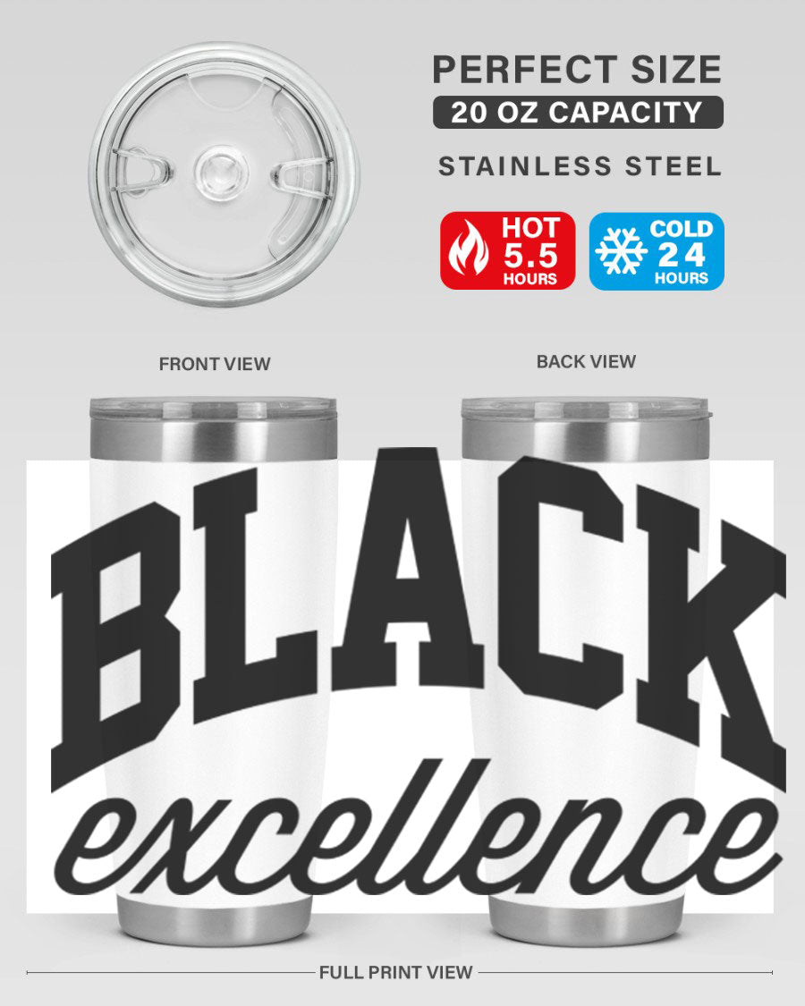 Black Excellence Cotton Tank featuring inspiring phrases, made from high-quality cotton, perfect for casual wear.