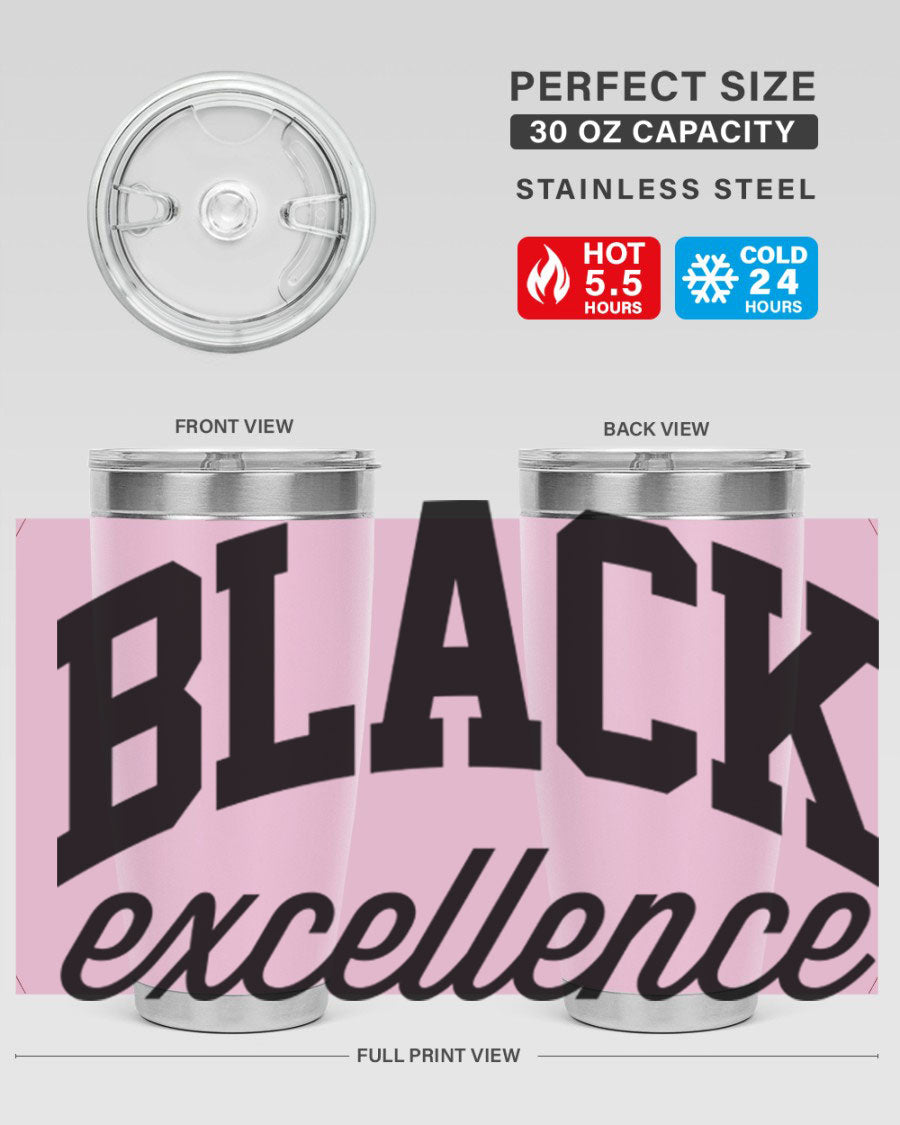 Black Excellence Cotton Tank featuring inspiring phrases, made from high-quality cotton, perfect for casual wear.