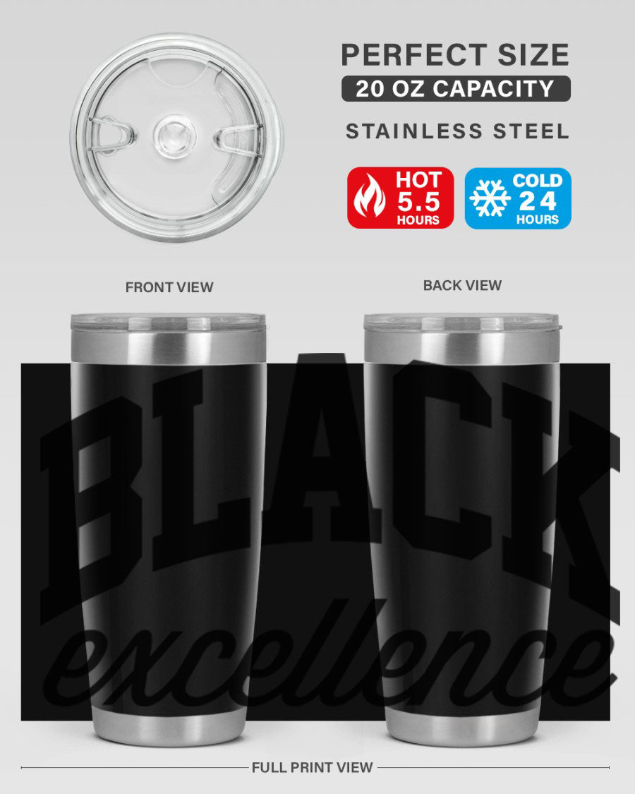 Black Excellence Cotton Tank featuring inspiring phrases, made from high-quality cotton, perfect for casual wear.