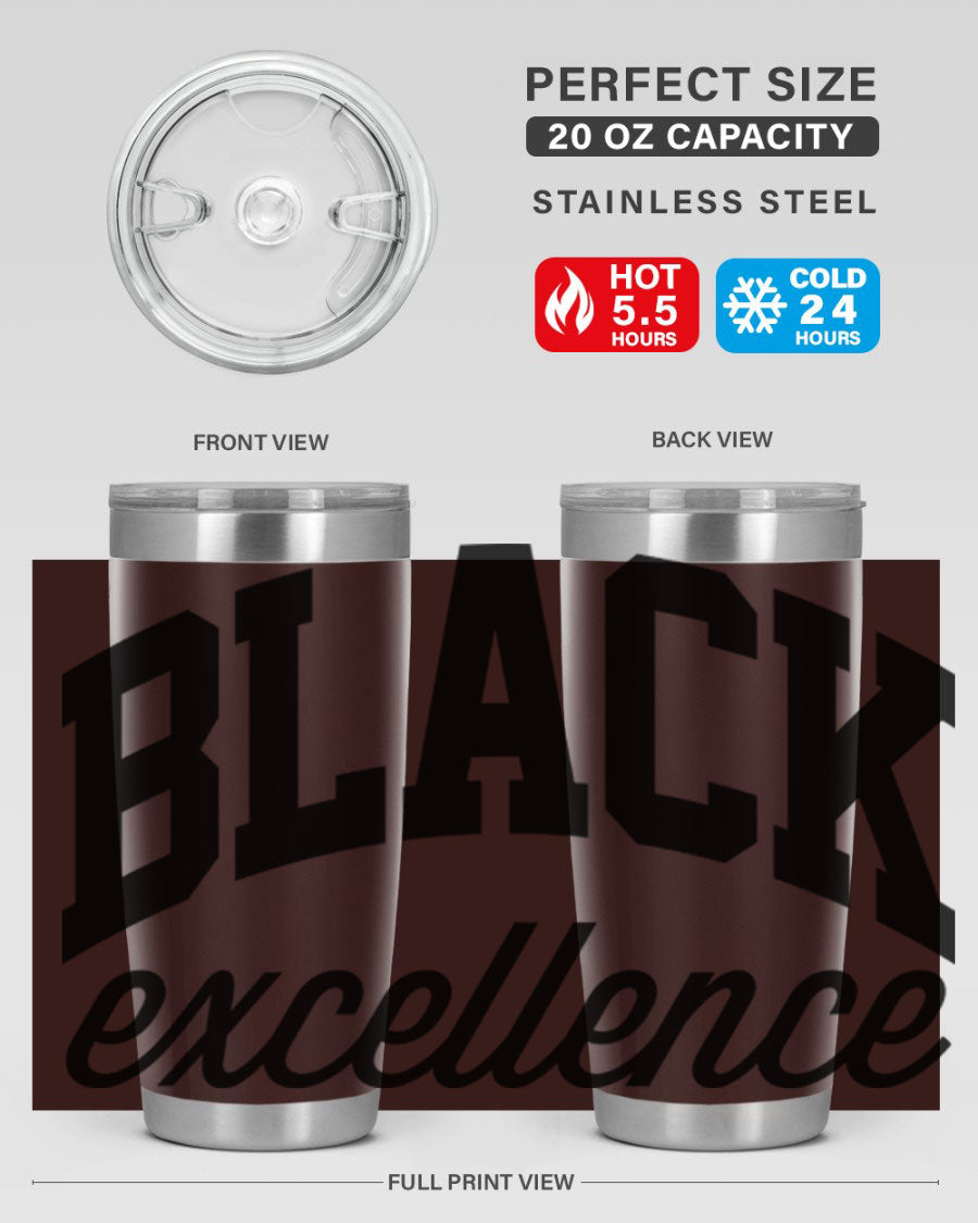 Black Excellence Cotton Tank featuring inspiring phrases, made from high-quality cotton, perfect for casual wear.