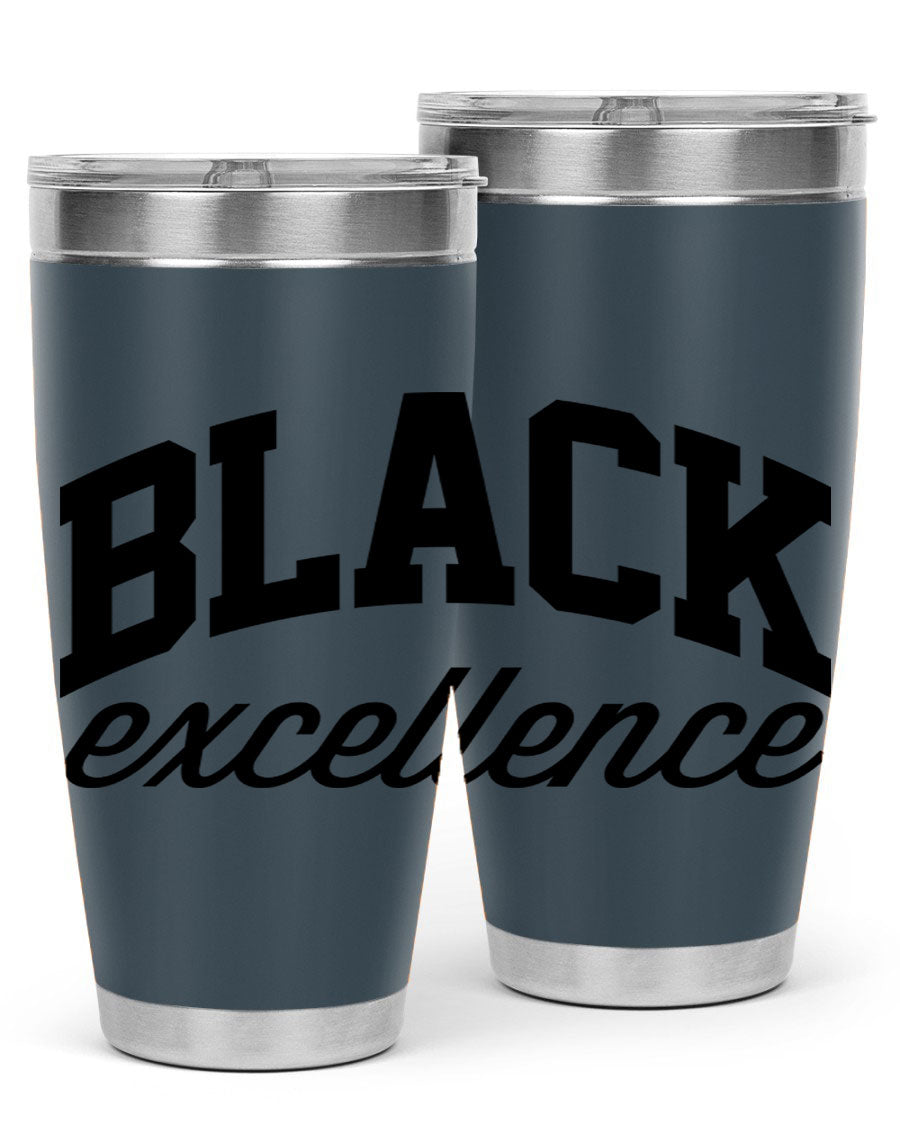 Black Excellence Cotton Tank featuring inspiring phrases, made from high-quality cotton, perfect for casual wear.