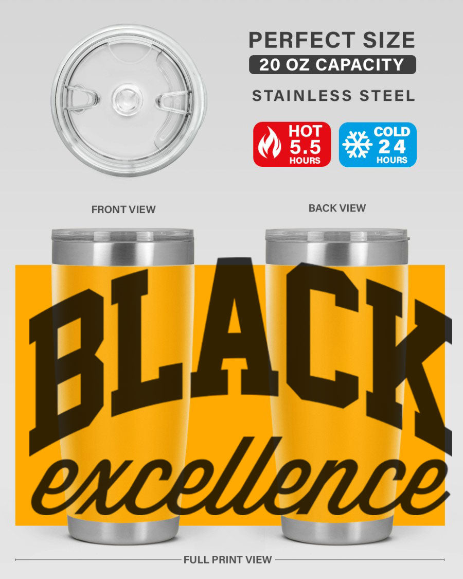 Black Excellence Cotton Tank featuring inspiring phrases, made from high-quality cotton, perfect for casual wear.