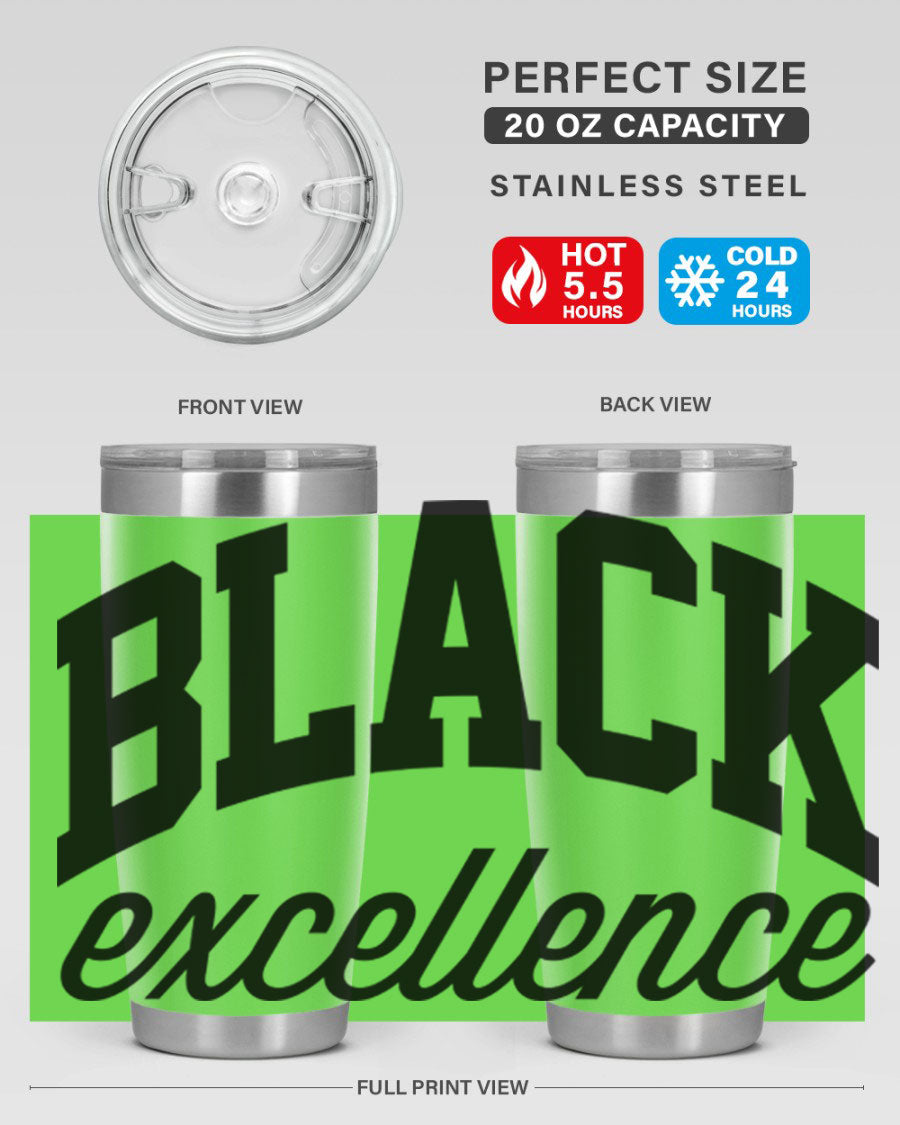 Black Excellence Cotton Tank featuring inspiring phrases, made from high-quality cotton, perfect for casual wear.