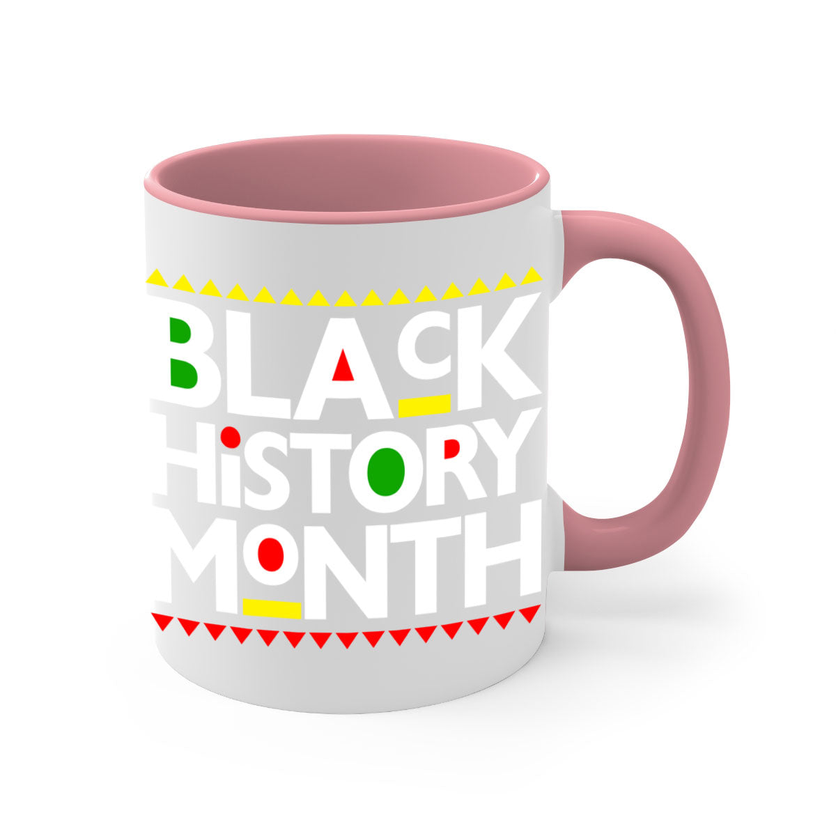 Black History Month 240# Mug with colored handle and glossy finish, available in multiple colors and sizes.