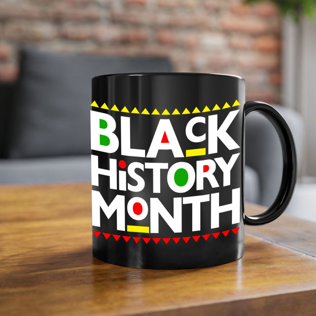 Black History Month 240# Mug with colored handle and glossy finish, available in multiple colors and sizes.