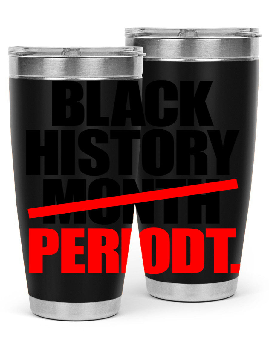 Black History Month Periodt Cotton Tank featuring empowering phrases and words, made from soft cotton fabric.