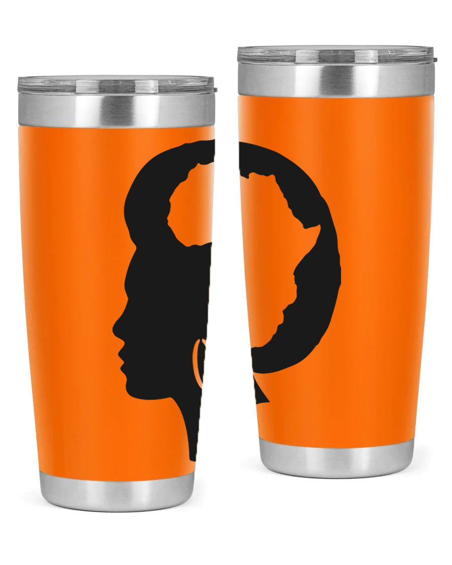 Black History Month Africa Coco and Banana 20oz and 30oz tumblers, featuring double wall vacuum stainless steel design with vibrant cultural prints.