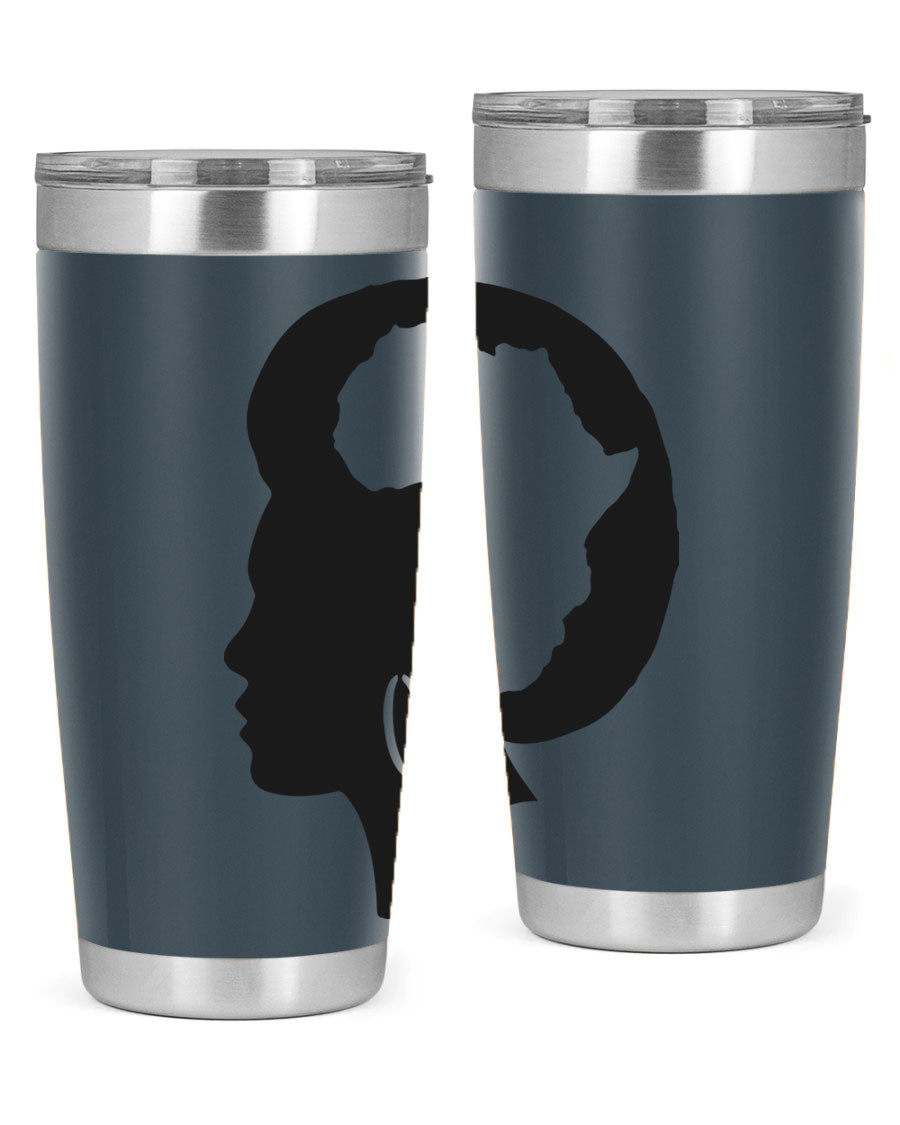 Black History Month Africa Coco and Banana 20oz and 30oz tumblers, featuring double wall vacuum stainless steel design with vibrant cultural prints.