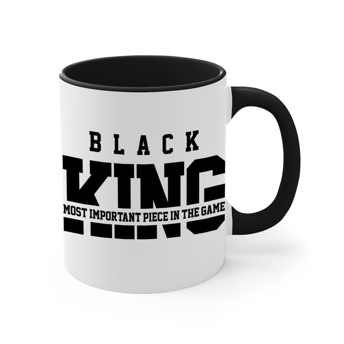 Black king 233# Mug featuring a glossy finish with a colored handle and interior, available in multiple colors and sizes.