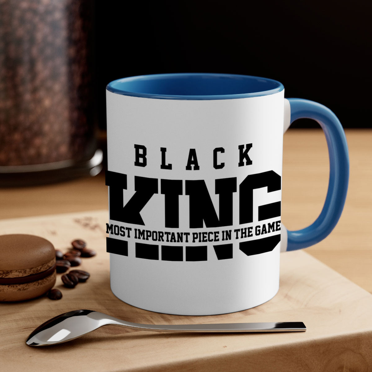 Black king 233# Mug featuring a glossy finish with a colored handle and interior, available in multiple colors and sizes.