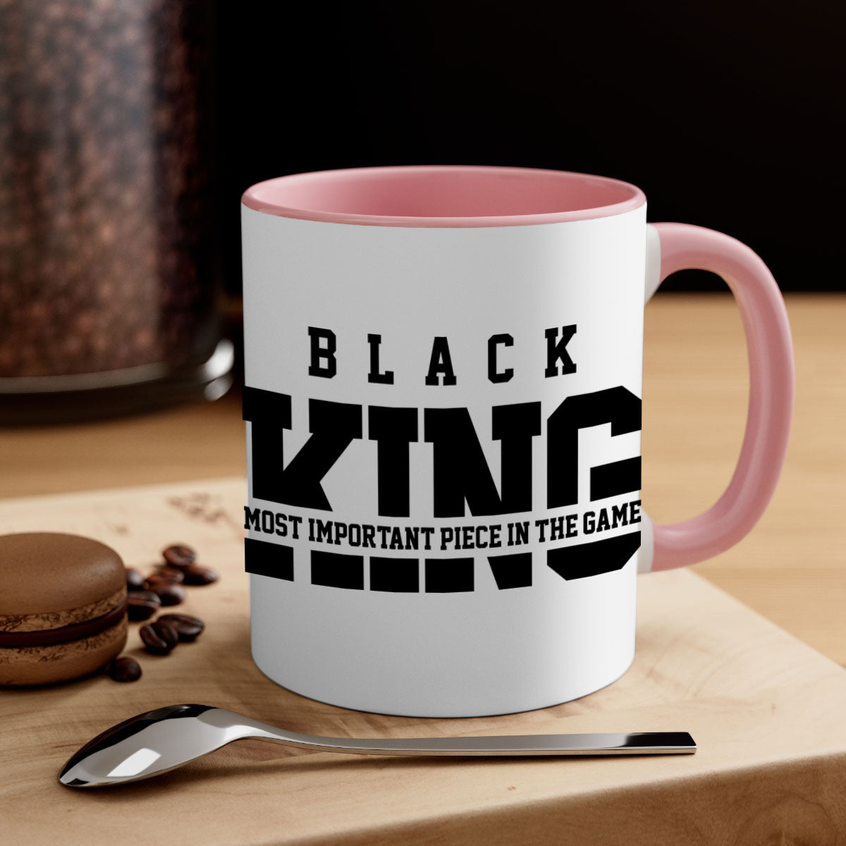 Black king 233# Mug featuring a glossy finish with a colored handle and interior, available in multiple colors and sizes.