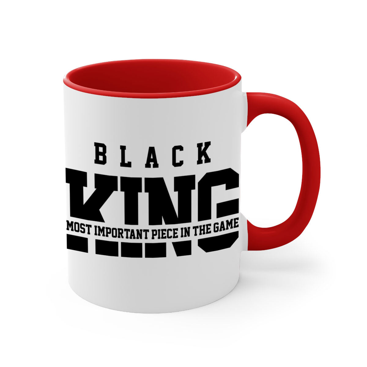 Black king 233# Mug featuring a glossy finish with a colored handle and interior, available in multiple colors and sizes.