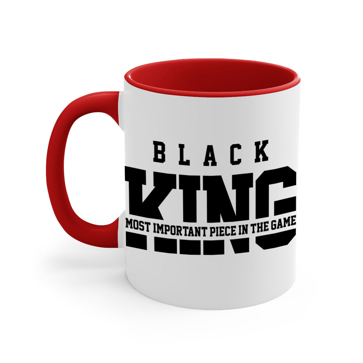 Black king 233# Mug featuring a glossy finish with a colored handle and interior, available in multiple colors and sizes.