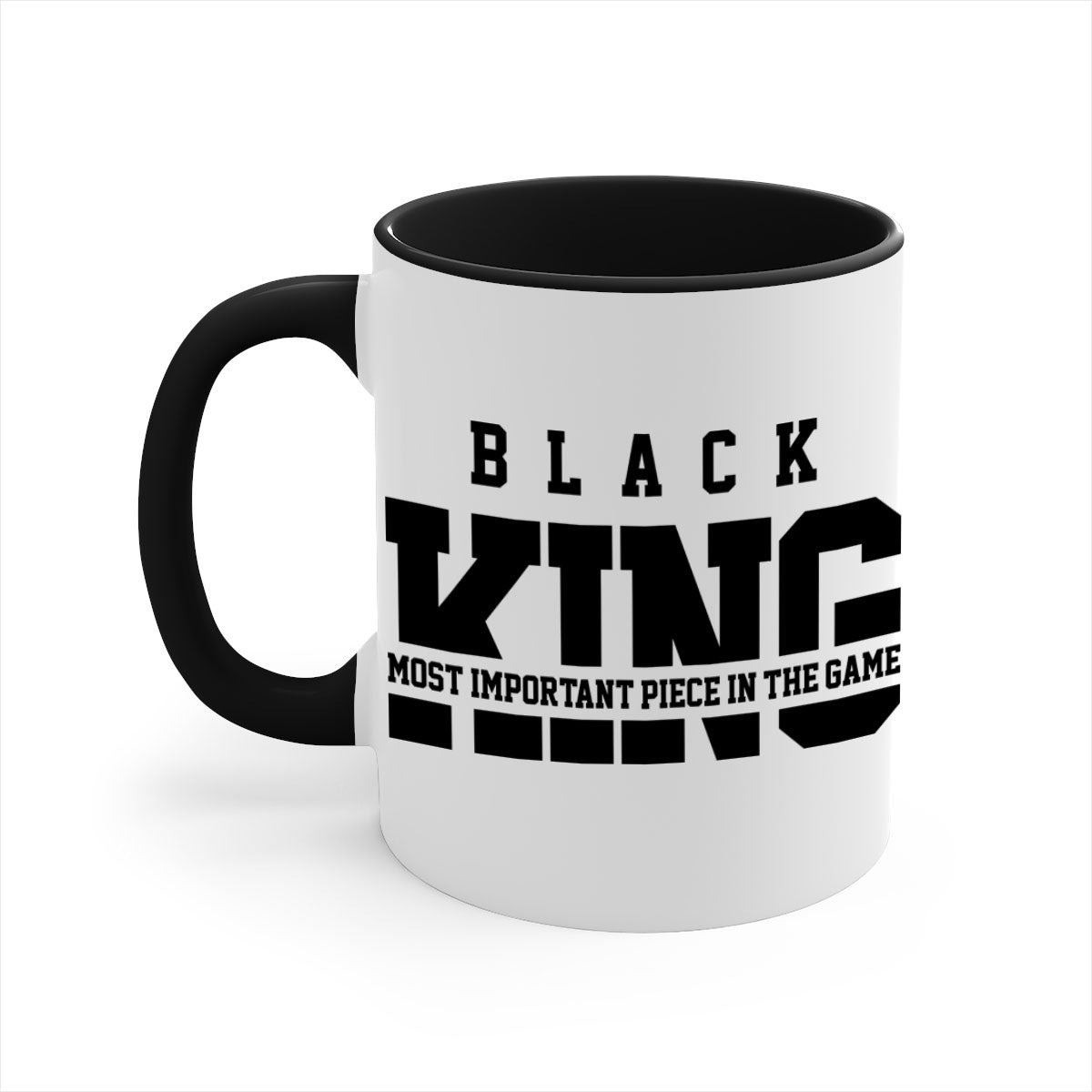 Black king 233# Mug featuring a glossy finish with a colored handle and interior, available in multiple colors and sizes.
