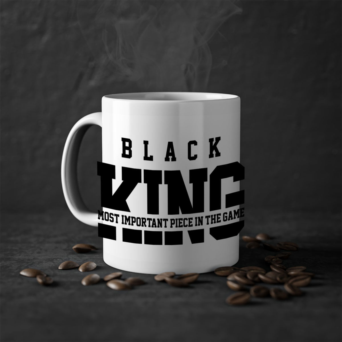 Black king 233# Mug featuring a glossy finish with a colored handle and interior, available in multiple colors and sizes.