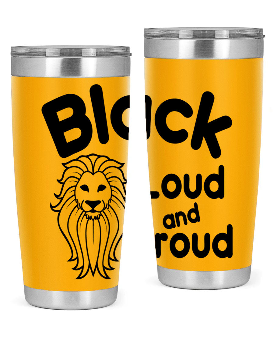 Black Loud and Proud Style 57# Tumbler featuring double wall vacuum stainless steel construction and a sleek design.