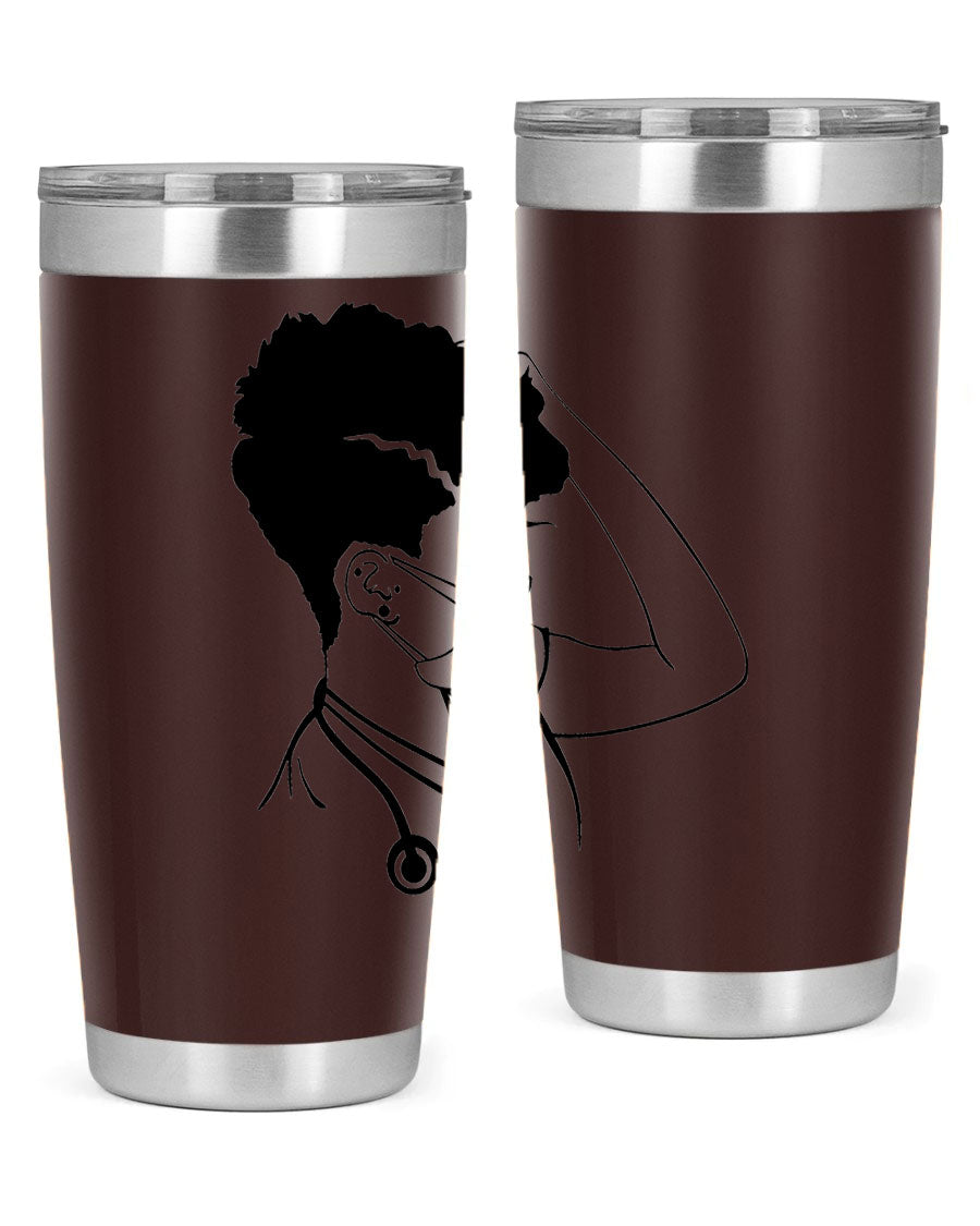 Black Nurse 3# Tumbler in stainless steel with a stylish design, perfect for keeping drinks hot or cold.