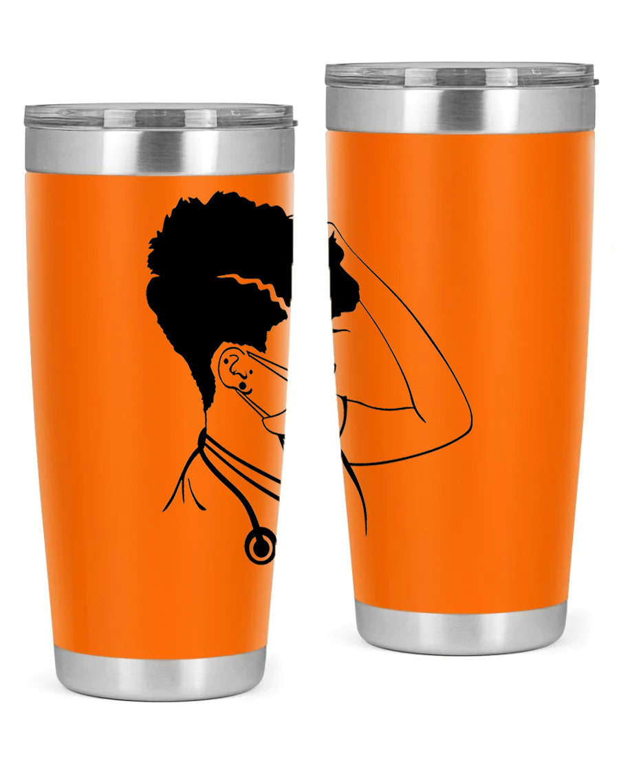 Black Nurse 3# Tumbler in stainless steel with a stylish design, perfect for keeping drinks hot or cold.