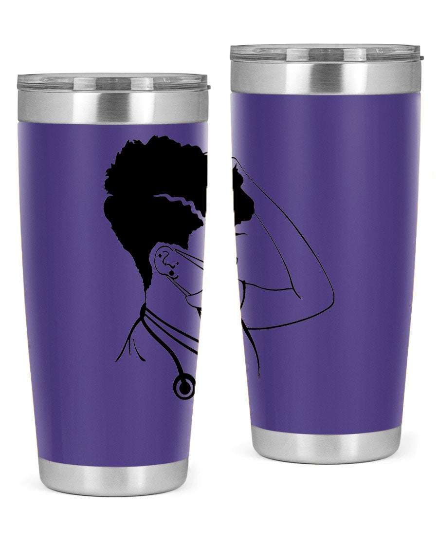 Black Nurse 3# Tumbler in stainless steel with a stylish design, perfect for keeping drinks hot or cold.