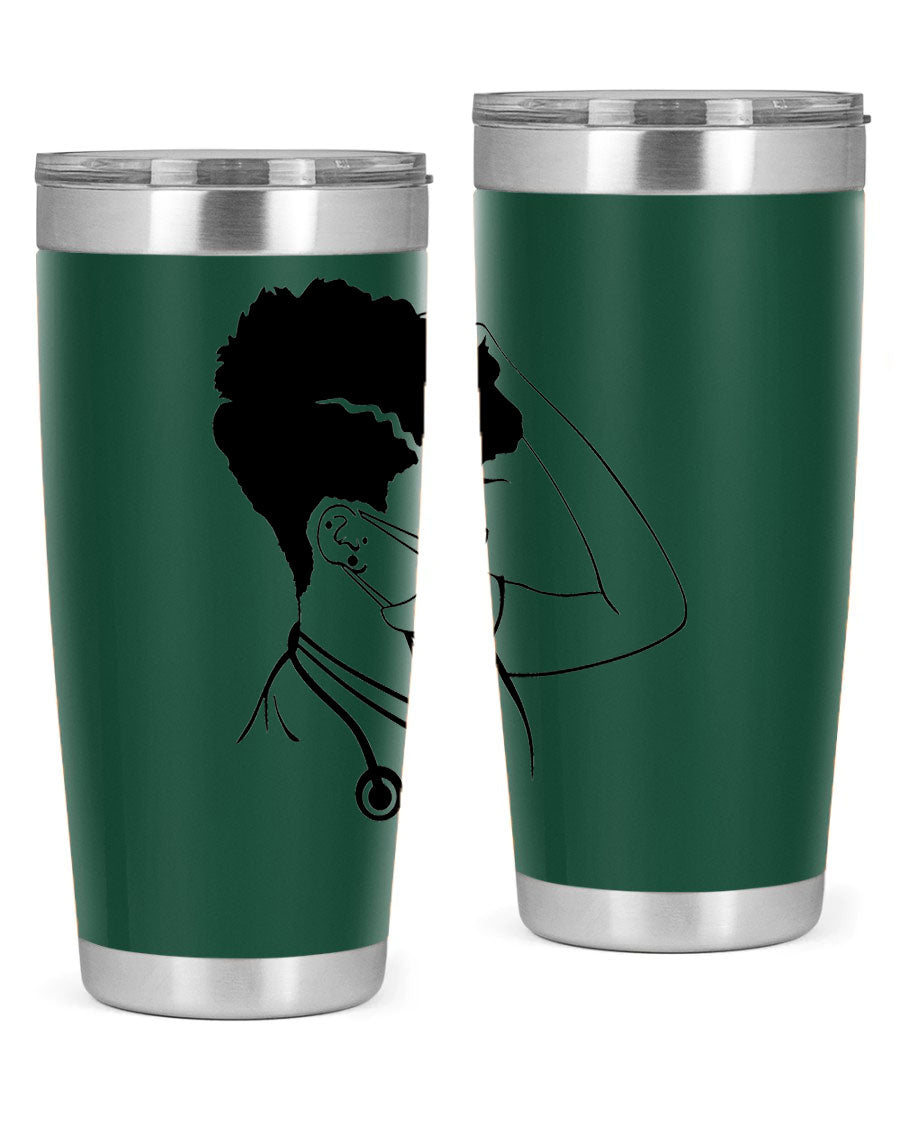 Black Nurse 3# Tumbler in stainless steel with a stylish design, perfect for keeping drinks hot or cold.