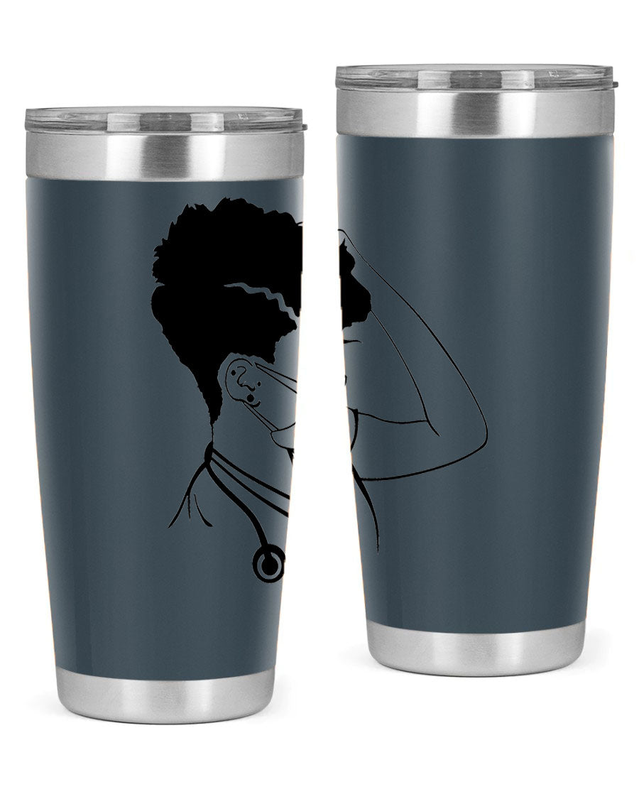 Black Nurse 3# Tumbler in stainless steel with a stylish design, perfect for keeping drinks hot or cold.