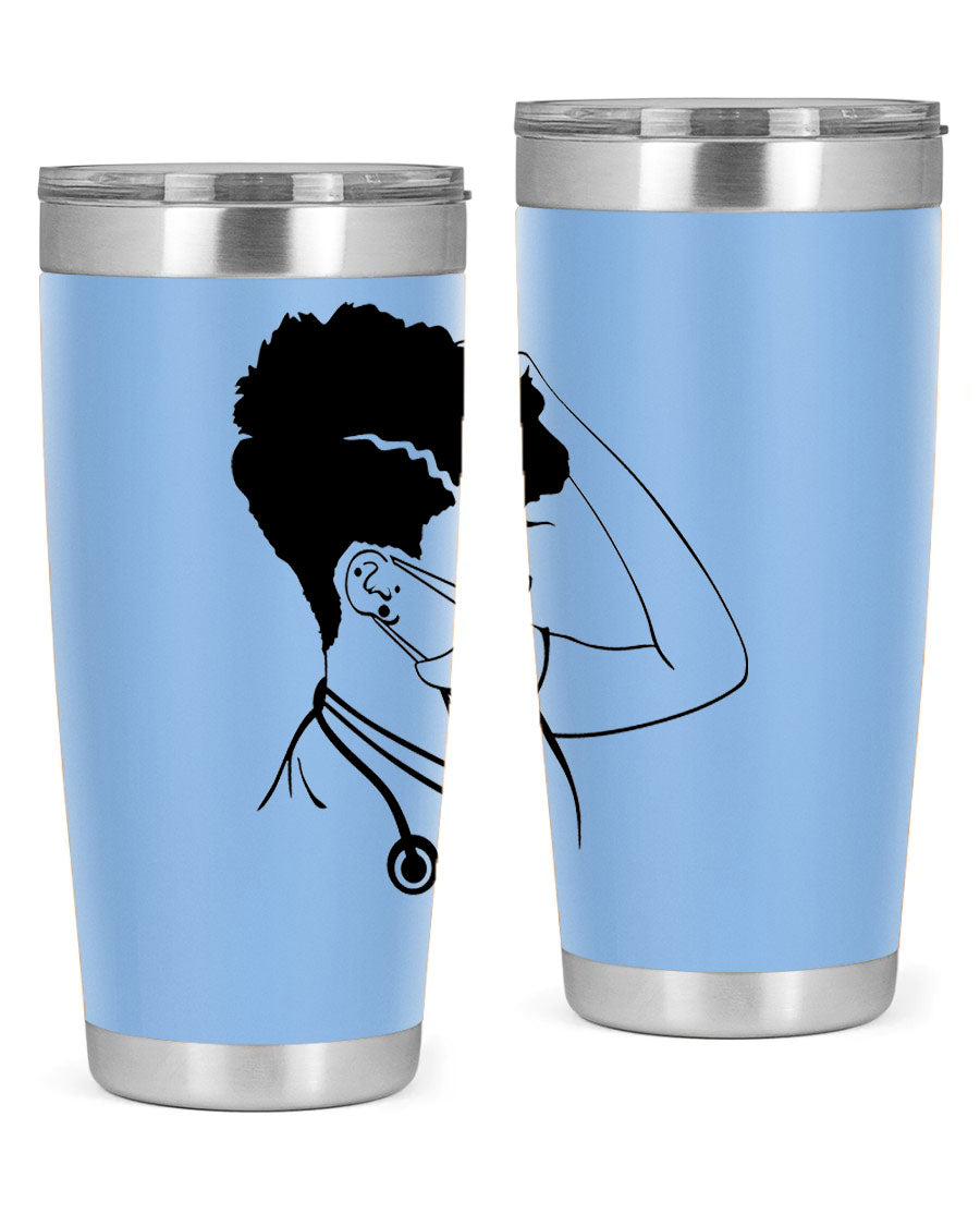 Black Nurse 3# Tumbler in stainless steel with a stylish design, perfect for keeping drinks hot or cold.