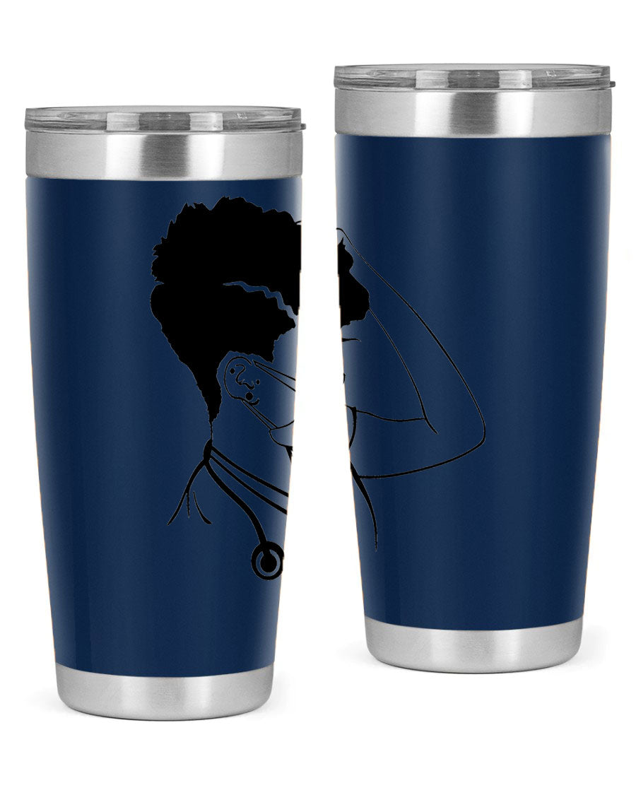 Black Nurse 3# Tumbler in stainless steel with a stylish design, perfect for keeping drinks hot or cold.