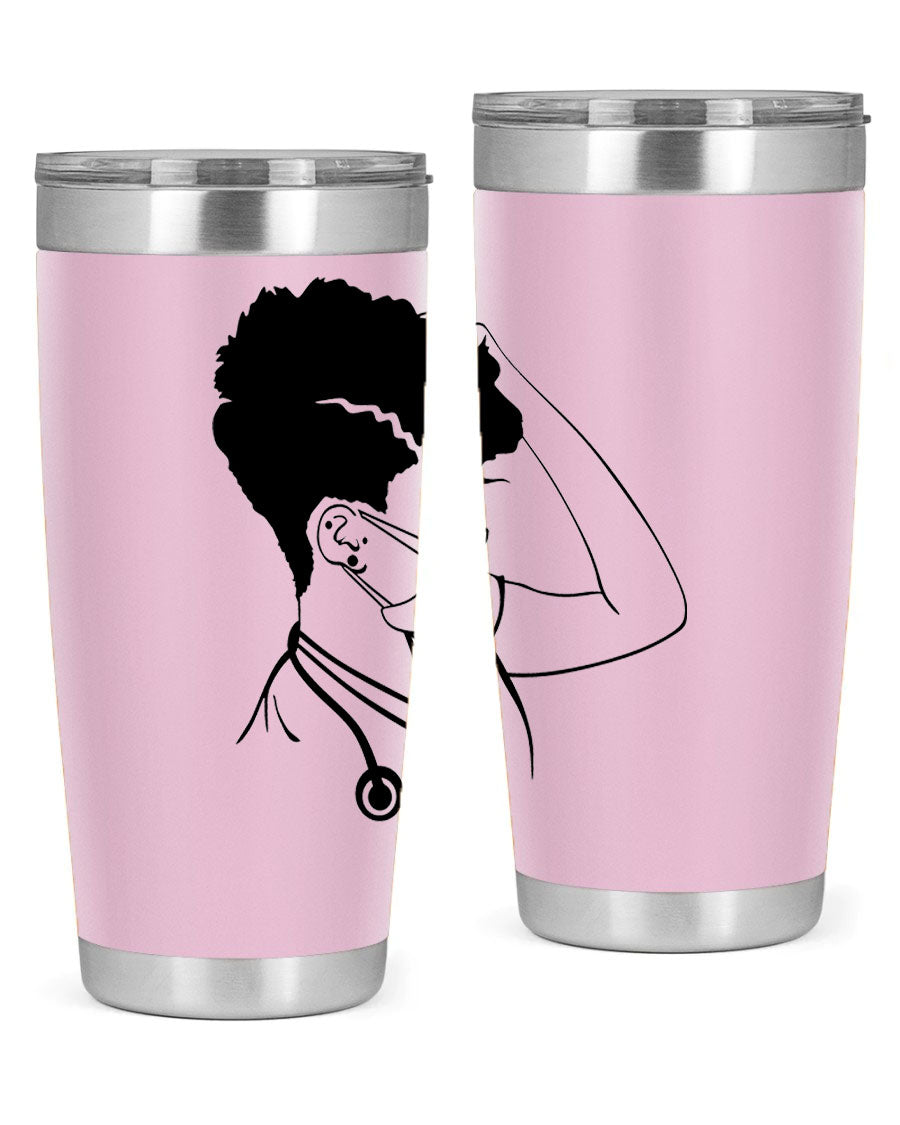 Black Nurse 3# Tumbler in stainless steel with a stylish design, perfect for keeping drinks hot or cold.