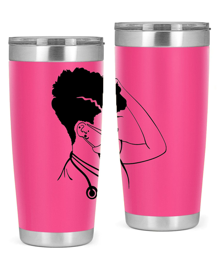 Black Nurse 3# Tumbler in stainless steel with a stylish design, perfect for keeping drinks hot or cold.