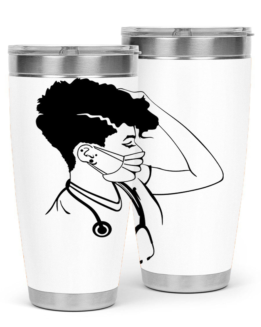 Black Nurse 3# Tumbler in stainless steel with a stylish design, perfect for keeping drinks hot or cold.
