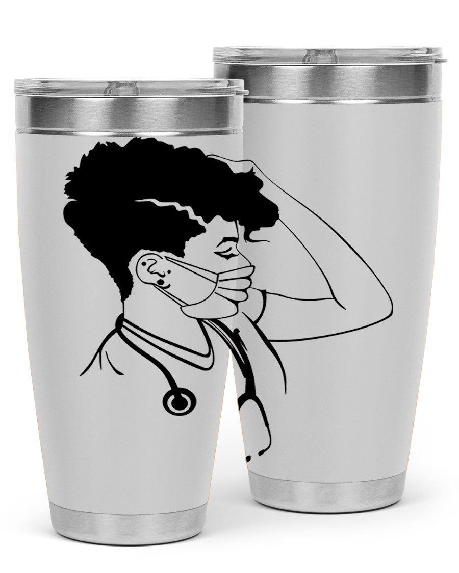 Black Nurse 3# Tumbler in stainless steel with a stylish design, perfect for keeping drinks hot or cold.