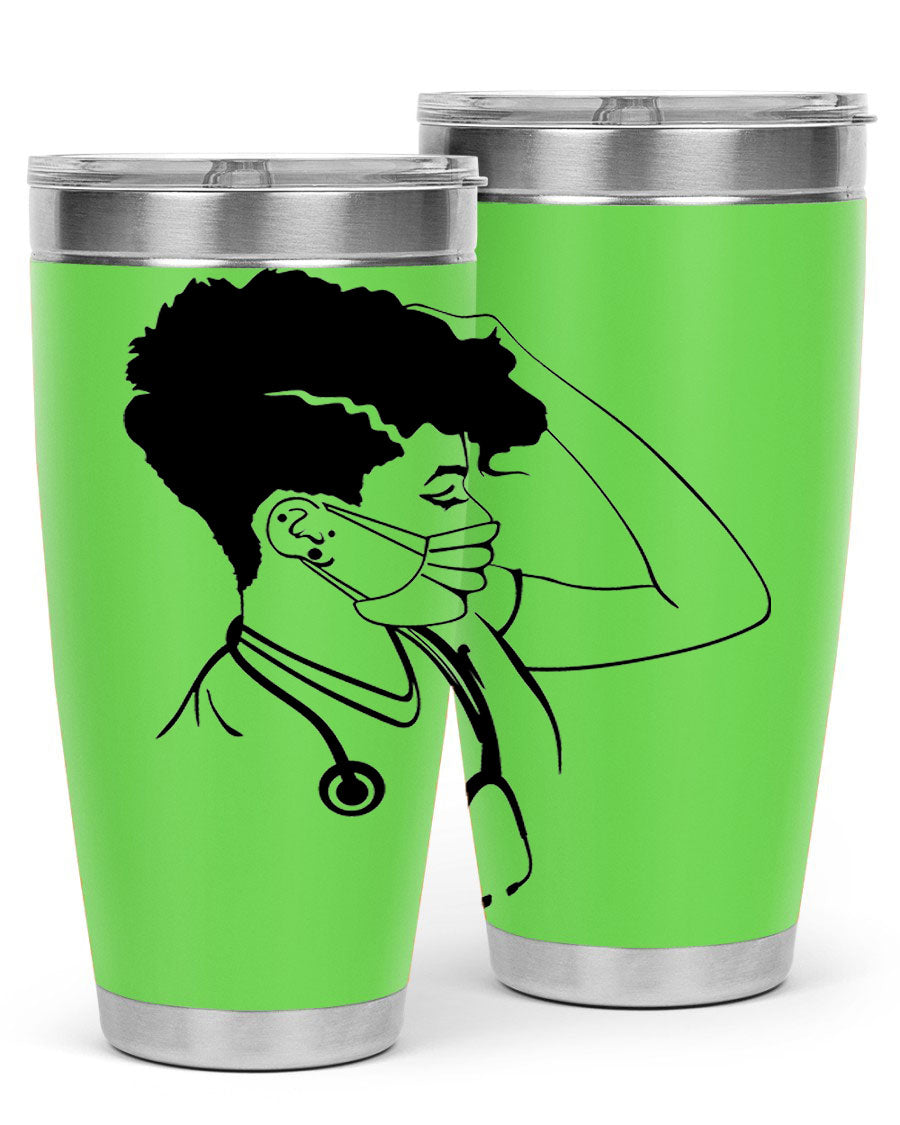 Black Nurse 3# Tumbler in stainless steel with a stylish design, perfect for keeping drinks hot or cold.